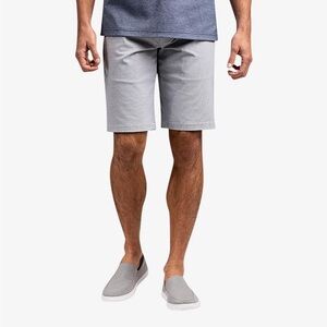 Travis Mathew Mens Casual Flat Front Golf Shorts Striped Gray Waist 30